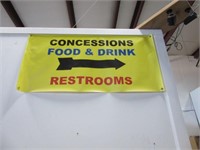 Restroom/Concession 24"x45" Banner