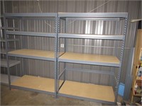 Lot 2 Matching Metal 4-Shelf Storage Shelving