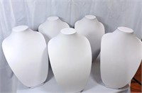 5 - White Necklace Displays  15"