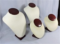 4 - Leatherette Necklace Display Stands