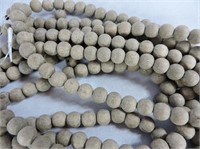 468 Matte Grey Wood  10mm Beads