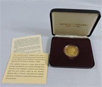 1984 Pure Gold Plated Medallion