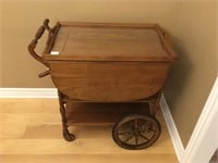 Antique walnut Tea wagon in mint condition.