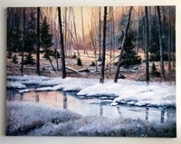 Original Painting "Snowfall" 56.5" x 43" Canvas