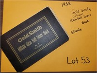 1938 Shoals Goldsmith Official Baseball Score Book