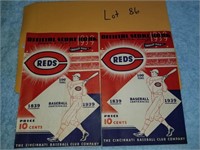 1939 Cincinnati Reds Score Books