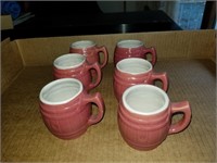 Uhl Pottery Company- Small Pink Barrel mugs