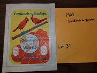 1928 Cardinals & Yankees World Series Score Card