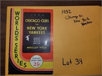 '32 Chicago Cubs & Yankees World Series Score Card