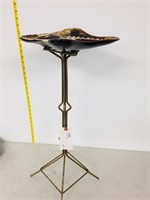 1960's ceramic ashtray on metal stand