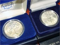 Two Silver Eagle Coins