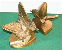 Brass Butterfly Bookends
