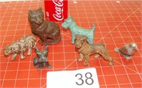 Grouping of Antique or Vintage Cast Iron Figures