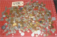 Large Grouping 5 Pounds of Foreign Coins
