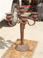 Vintage Antique Large Cast Iron Candelabra 59lbs