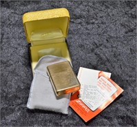 ZIPPO, 10k gold filled lighter, in original box,