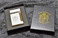 Macanudo lighter, new in box, white & gold color