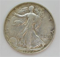 1939 S Silver Walking Liberty Half Dollar