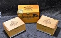 3 small cigar boxes