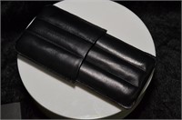 Black Leather cigar holder - 4.5" or less length
