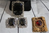 Vintage Pins and Earrings