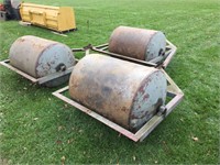 3 -31/2'  H/D Lawn Rollers on H/D Frame