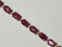 $1000 Silver Enhanced Ruby Bracelet 7-JM27