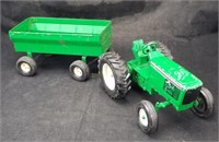 Green Errl Tractor & Trailer Pressed Steel Toy