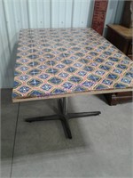 Tile topped table, 46" by 29"