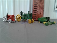 Cast iron JD OP tractor, cast iron Ford tractor