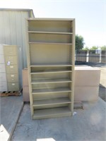 Lot Of (4) Metal Book/Storage Shelves