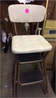 VINTAGE COSCO FOLD OUT STEP STOOL -- OFF WHITE