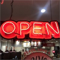 Neon "OPEN" sign