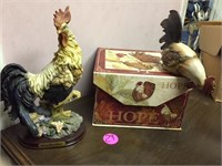 ROOSTER DECOR BOX, AMERICAN FARM COLLECTION