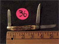 3 BLADE UNCLE HENRY POCKET KNIFE - 3 1/2"