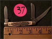 3 BLADE UNCLE HENRY POCKET KNIFE #2 - 3 1/2"