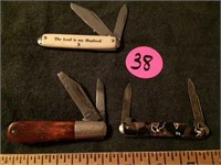CASE XX REDBONE POCKET KNIFE AND 2 VINTAGE KNIVES