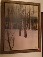 LARGE WINTER FOREST PICTURE
