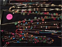 6 NEW LONG NECKLACES