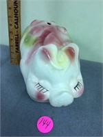 OLD LARGE PAINTED PIGGY BANK