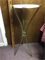 MARBLE TOP BRASS STAND - 29"
