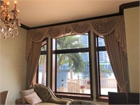 Gold fabric curtains Complete Package