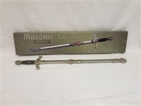 FROST MASONIC SWORD WITH METAL SCABBARD