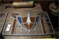 2 Leaded Glass Items