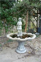 Concrete figural garden fountain