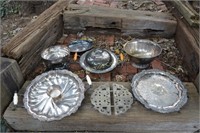 Fancy silver plate serving pieces