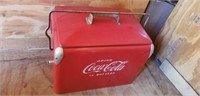 Vintage Coca Cola Cooler Red Restored