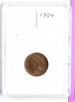 Coin 1904 Indian Head Cent in Brilliant Unc.