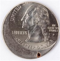 Coin New Hampshire Quarter Off Center Error Rare!
