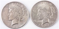 Coin 2 Peace Silver Dollars 1924 & 1926-S